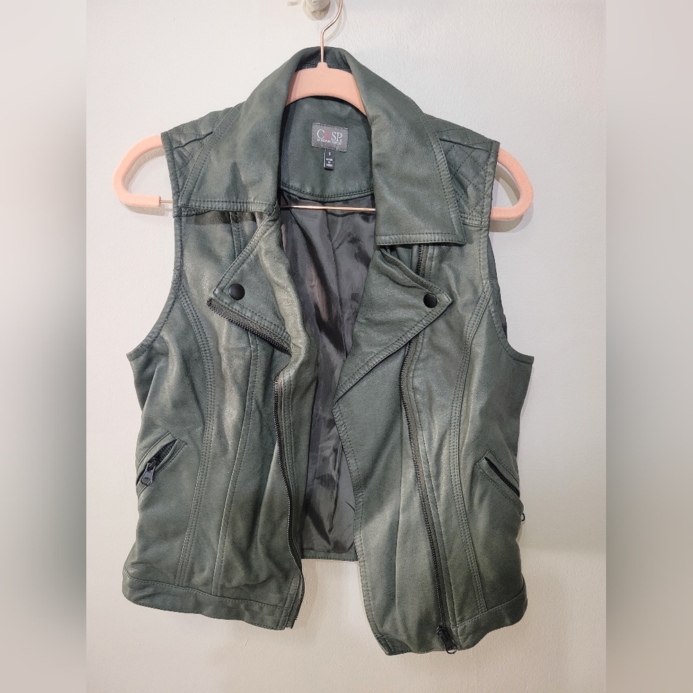 Cusp by Neiman Marcus Vegan leather Vest
